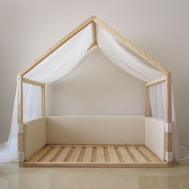 Montessori-small-bed-90x140cm-side-cushion
